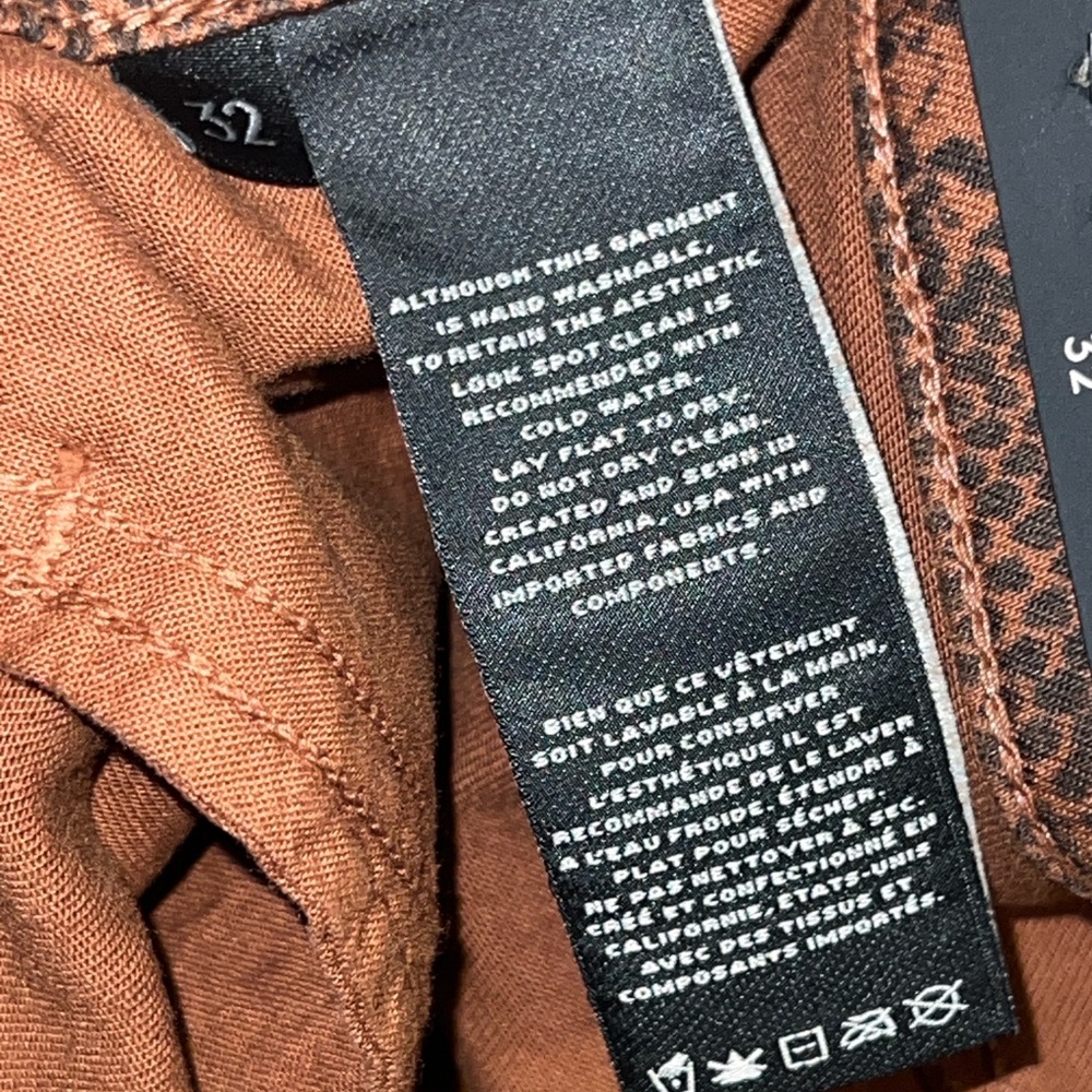 NWT J BRAND Alana High Rise Crop Skinny Jeans Animal Snake Brown Sz 32 Msrp $340 - Picture 9 of 15